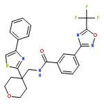 N-{[4-(4-phenyl-1,3-thiazol-2-yl)tetrahydro-2h-pyran-4-yl]methyl} -3-[5-(trifluoromethyl)-1,2,4-oxadiazol-3-yl]benzamide