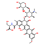 D-Serine,N-[[(5S,6S)-5-[[4,6-dideoxy-4-(dimethylamino)-3-O-b-D-xylopyranosyl-b-D-galactopyranosyl]oxy]-5,6,8,13-tetrahydro-1,6,9,14-tetrahydroxy-11-methoxy-3-methyl-8,13-dioxobenzo[a]naphthacen-2-yl]carbonyl]-(9CI)