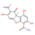 4-Dibenzofurancarboxamide,8-acetyl-9,9a-dihydro-1,3,7-trihydroxy-9a-methyl-9-oxo-, (9aS)-