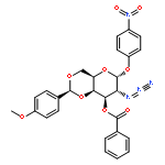 p-nitrophenyl 2-azido-3-O-benzoyl-2-deoxy-4,6-O-p-methoxybenzylidene-α-D-galactopyranoside