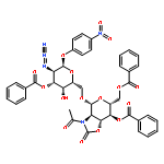 p-nitrophenyl 2-acetamido-4,6-di-O-benzoyl-2,3-N,O-carbonyl-2-deoxy-β-D-glucopyranosyl-(1->6)-2-azido-3-O-benzoyl-2-deoxy-α-D-galactopyranoside