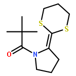 Pyrrolidine, 1-(2,2-dimethyl-1-oxopropyl)-2-(1,3-dithian-2-ylidene)-