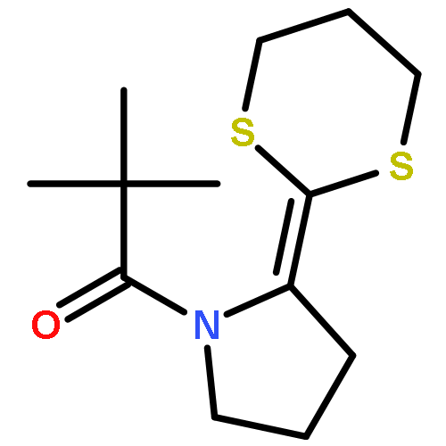 Pyrrolidine, 1-(2,2-dimethyl-1-oxopropyl)-2-(1,3-dithian-2-ylidene)-