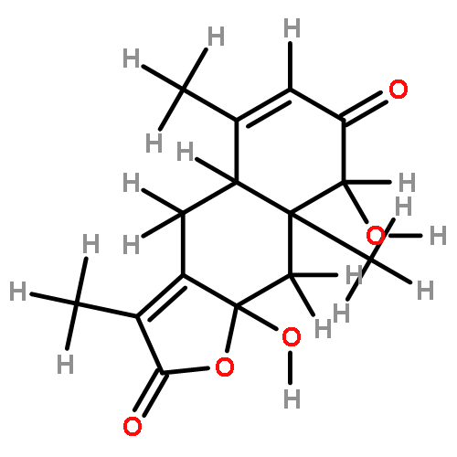 1alpha,8alpha-dihydroxy-2-oxo-eudesman-3,7(11)-dien-8,12-olide