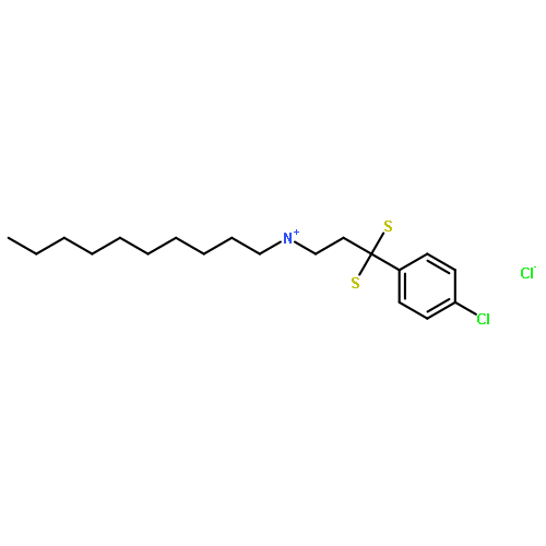 N-[3-(4-chlorophenyl)-3,3-disulfanylpropyl]decan-1-aminium chloride