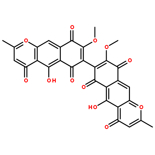 5-HYDROXY-7-(5-HYDROXY-8-METHOXY-2-METHYL-4,6,9-TRIOXOBENZO[G]CHROMEN-7-YL)-8-METHOXY-2-METHYLBENZO[G]CHROMENE-4,6,9-TRIONE