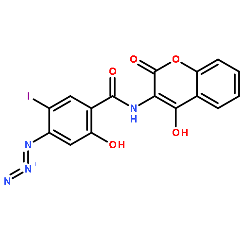 Benzamide,4-azido-2-hydroxy-N-(4-hydroxy-2-oxo-2H-1-benzopyran-3-yl)-5-iodo-