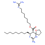 1-Oxa-6,8-diazaspiro[4.5]dec-6-ene-10-carboxylicacid, 7-amino-9-nonyl-, 7-[(aminoiminomethyl)amino]heptyl ester,(5R,9R,10S)-rel-(+)- (9CI)