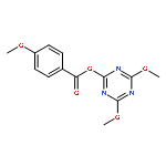 Benzoic acid, 4-methoxy-, 4,6-dimethoxy-1,3,5-triazin-2-yl ester