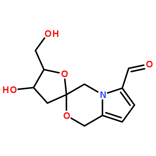 (2R,4S,5R)-4-hydroxy-5-(hydroxymethyl)-1',4,4',5-tetrahydro-3H-spiro[furan-2,3'-pyrrolo-[2,1-c][1,4]oxazine]-6'-carbaldehyde