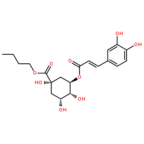 Cyclohexanecarboxylic acid,3-[[(2E)-3-(3,4-dihydroxyphenyl)-1-oxo-2-propenyl]oxy]-1,4,5-trihydroxy-,butyl ester, (1S,3R,4R,5R)-