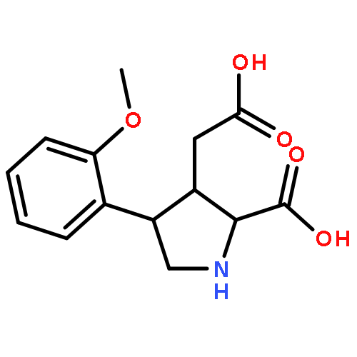 3-Pyrrolidineaceticacid, 2-carboxy-4-(2-methoxyphenyl)-, (2S,3S,4S)-