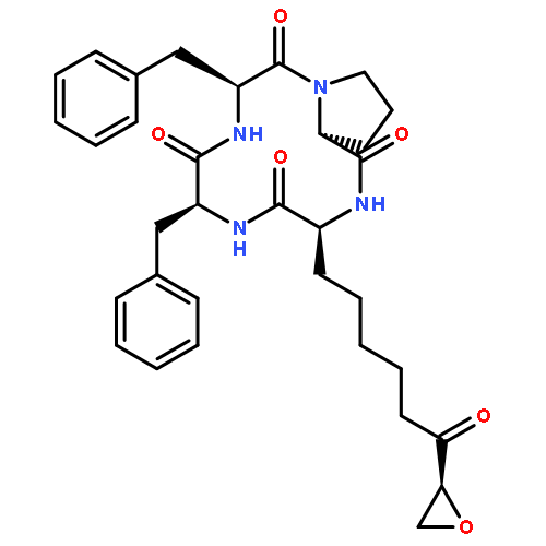 Cyclo[(aS,2S)-a-amino-h-oxo-2-oxiraneoctanoyl-L-phenylalanyl-L-phenylalanyl-D-prolyl]