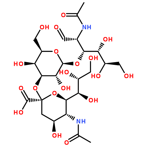 5-(acetylamino)-3,5-dideoxy-D-glycero-alpha-D-galacto-non-2-ulopyranonosyl-(2->3)-beta-D-galactopyranosyl-(1->3)-2-(acetylamino)-2-deoxy-D-glucose