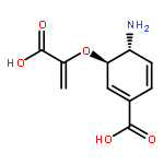 1,5-Cyclohexadiene-1-carboxylic acid,4-amino-3-[(1-carboxyethenyl)oxy]-, (3R,4R)-