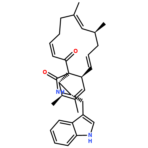 1H-Cyclotridec[d]isoindole-1,17(2H)-dione,3,3a,4,6a,9,10,13,14-octahydro-3-(1H-indol-3-ylmethyl)-4,5,10,12-tetramethyl-,(3S,3aR,4S,6aS,7E,10S,11E,17aS)- (9CI)