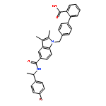 4'-[(5-{[(1s)-1-(4-bromophenyl)ethyl]carbamoyl}-2,3-dimethyl-1h-i Ndol-1-yl)methyl]-2-biphenylcarboxylic Acid