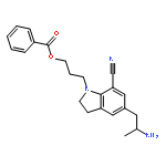 1-(3-benzoyloxypropyl)-7-cyano-5-(2-aminopropyl)-2,3-dihydroindole