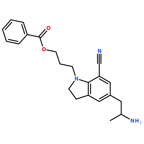 1-(3-benzoyloxypropyl)-7-cyano-5-(2-aminopropyl)-2,3-dihydroindole