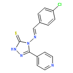 3H-1,2,4-Triazole-3-thione,4-[[(4-chlorophenyl)methylene]amino]-2,4-dihydro-5-(4-pyridinyl)-