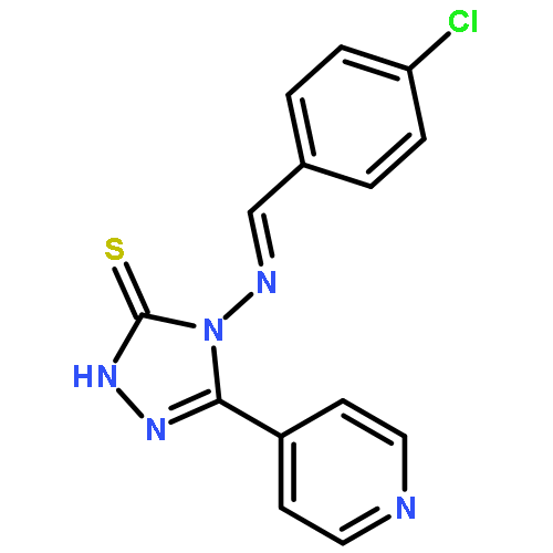 3H-1,2,4-Triazole-3-thione,4-[[(4-chlorophenyl)methylene]amino]-2,4-dihydro-5-(4-pyridinyl)-