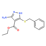 1H-PYRAZOLE-4-CARBOXYLIC ACID, 3-AMINO-5-[(PHENYLMETHYL)THIO]-, ETHYL ESTER