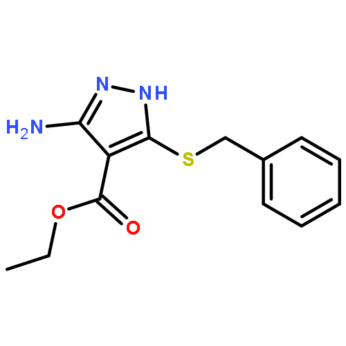 1H-PYRAZOLE-4-CARBOXYLIC ACID, 3-AMINO-5-[(PHENYLMETHYL)THIO]-, ETHYL ESTER