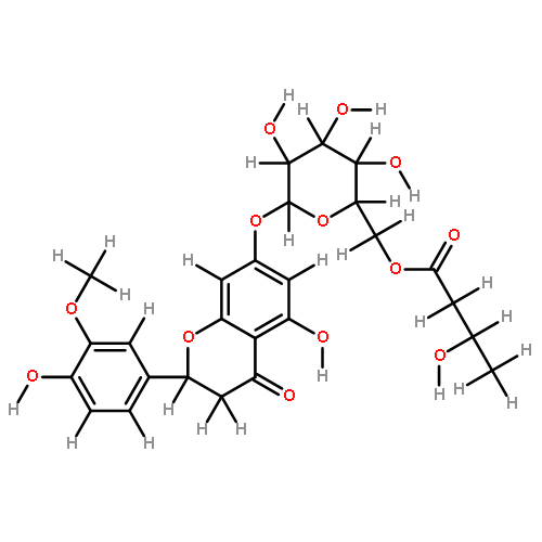 3,4-dihydro-5-hydroxy-2-(4-hydroxy-3-methoxyphenyl)-4-oxo-2H-chromen-7-yl 6-O-(3-hydroxybutanoyl)-beta-D-glucopyranoside