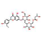 3,4-dihydro-5-hydroxy-2-(4-hydroxy-3-methoxyphenyl)-4-oxo-2H-chromen-7-yl 2-O-[6-O-(3-hydroxybutanoyl)-beta-D-glucopyranosyl]-beta-D-glucopyranoside