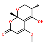 2H,7H-Pyrano[2,3-b]pyran-2-one,6,8a-dihydro-5-hydroxy-4-methoxy-6,8a-dimethyl-, trans- (9CI)