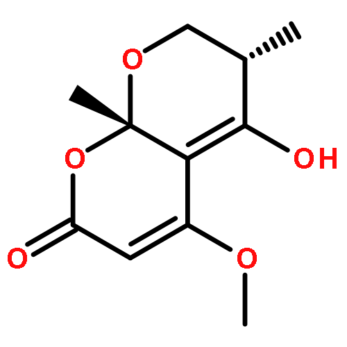 2H,7H-Pyrano[2,3-b]pyran-2-one,6,8a-dihydro-5-hydroxy-4-methoxy-6,8a-dimethyl-, trans- (9CI)