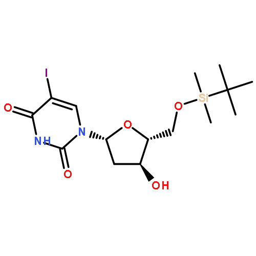 1-[(2R,4S,5R)-5-[[TERT-BUTYL(DIMETHYL)SILYL]OXYMETHYL]-4-HYDROXYOXOLAN-2-YL]-5-IODOPYRIMIDINE-2,4-DIONE