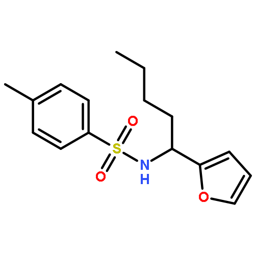 Benzenesulfonamide, N-[1-(2-furanyl)pentyl]-4-methyl-, (±)-