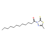 1,3,4-Thiadiazole-2(3H)-thione, 5-methyl-3-(1-oxododecyl)-