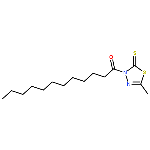 1,3,4-Thiadiazole-2(3H)-thione, 5-methyl-3-(1-oxododecyl)-