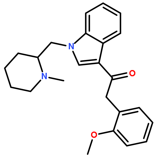 2-(2-methoxyphenyl)-1-[1-[(1-methylpiperidin-2-yl)methyl]indol-3-yl]ethanone