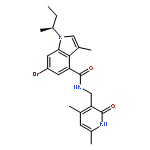 (S)-6-bromo-1-(sec-butyl)-N-((4,6-dimethyl-2-oxo-1,2-dihydropyridin-3-yl)methyl)-3-methyl-1H-indole-4-carboxamide