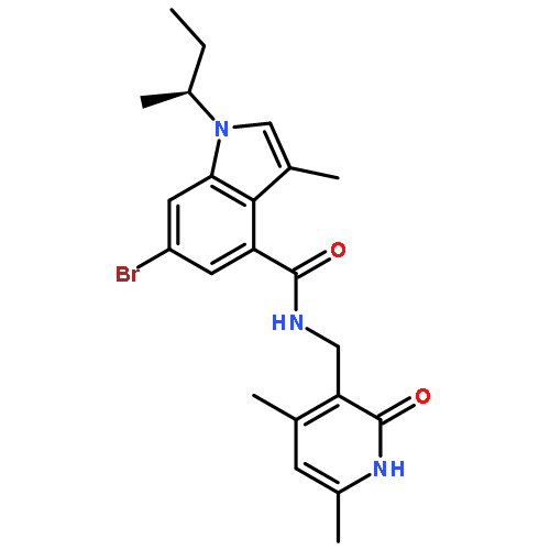 (S)-6-bromo-1-(sec-butyl)-N-((4,6-dimethyl-2-oxo-1,2-dihydropyridin-3-yl)methyl)-3-methyl-1H-indole-4-carboxamide