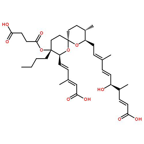 Butanedioic acid,1-[(2S,3R,6S,8R,9S)-3-butyl-8-[(2E,4E,6S,7S,8E)-9-carboxy-6-hydroxy-3,7-dimethyl-2,4,8-nonatrien-1-yl]-2-[(1E,3E)-4-carboxy-3-methyl-1,3-butadien-1-yl]-9-methyl-1,7-dioxaspiro[5.5]undec-3-yl]ester