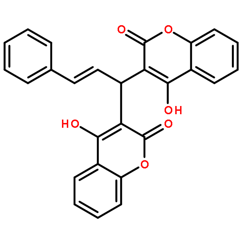 2H-1-Benzopyran-2-one, 3,3'-(3-phenyl-2-propenylidene)bis[4-hydroxy-