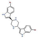 1H-Indole, 3,3'-(2R,5S)-2,5-piperazinediylbis[6-bromo-, rel-