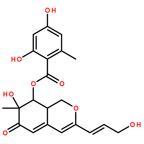 (7S,8S,8aS)-7-hydroxy-3-[(1E)-3-hydroxyprop-1-en-1-yl]-7-methyl-6-oxo-6,7,8,8a-tetrahydro-1H-isochromen-8-yl 2,4-dihydroxy-6-methylbenzoate