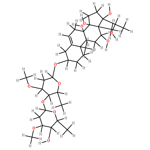 (3beta,12beta,14beta,17alpha,20S)-3-{[O-2,6-dideoxy-4-O-(2,6-dideoxy-3,O-methyl-alpha-L-lyxo-hexopyranosyl)-3-O-methyl-beta-D-ribo-hexopyranosyl]oxy}pregn-5-ene-8,12,14,17,20-pentol