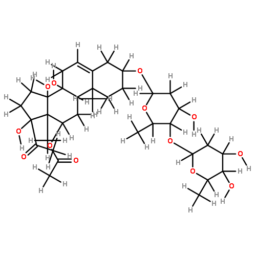 (3beta,12beta,14beta,17alpha)-12-(acetyloxy)-3-{[2,6-dideoxy-4-O-(2,6-dideoxy-beta-D-ribo-hexopyranosyl)-beta-D-ribo-hexopyranosyl]oxy}-8,14,17-trihydroxypregn-5-en-20-one