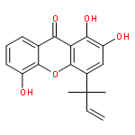 4-(1,1-dimethyl-allyl)-1,2,5-trihydroxy-xanthen-9-one