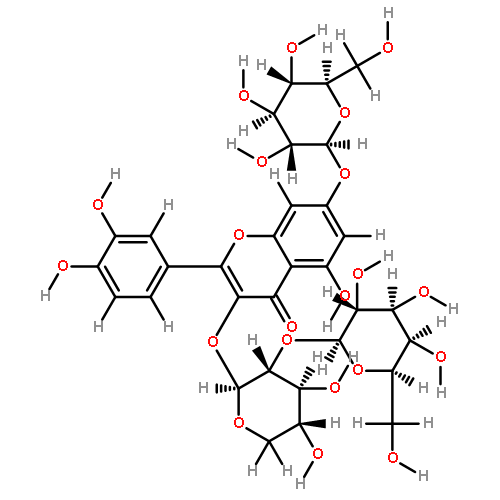 quercetin 7-O-beta-D-glucopyranosyl-3-O-beta-D-galactopyranosyl-(1->2)-beta-D-xylopyranoside