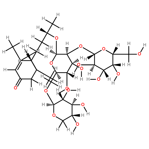 9-hydroxymegastigma-4-en-3-one beta-D-glucopyranosyl-(1->2)-[beta-D-xylopyranosyl-(1->6)]-beta-D-galactopyranoside