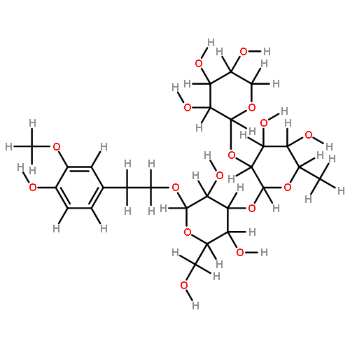 2-(3-methoxyl-4-hydroxyphenyl)ethyl-O-alpha-L-arabinopyranosyl-(1-->2)-alpha-L-rhamnopyranosyl-(1-->3)-beta-D-glucopyranoside