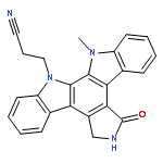 12H-Indolo[2,3-a]pyrrolo[3,4-c]carbazole-12-propanenitrile,5,6,7,13-tetrahydro-13-methyl-5-oxo-