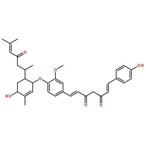 (1E,6E)-1-(4-{[4-hydroxy-3-methyl-6-(6-methyl-4-oxohept-5-en-2-yl)cyclohex-2-en-1-yl]oxy}-3-methoxyphenyl)-7-(4-hydroxyphenyl)-hepta-1,6-diene-3,5-dione